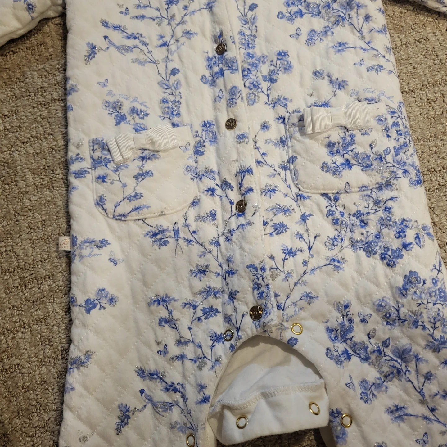 Baker by Ted Baker Quilted Floral Baby Romper - photo 2