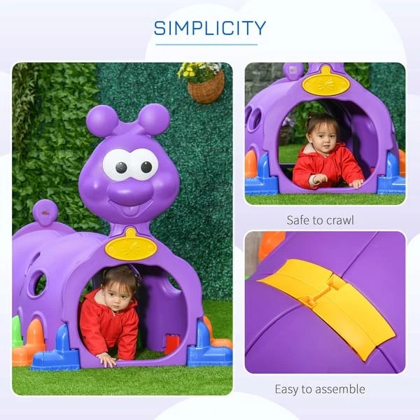 New outdoor Purple Caterpillar Crawl-Through Play Tunnel - photo 2