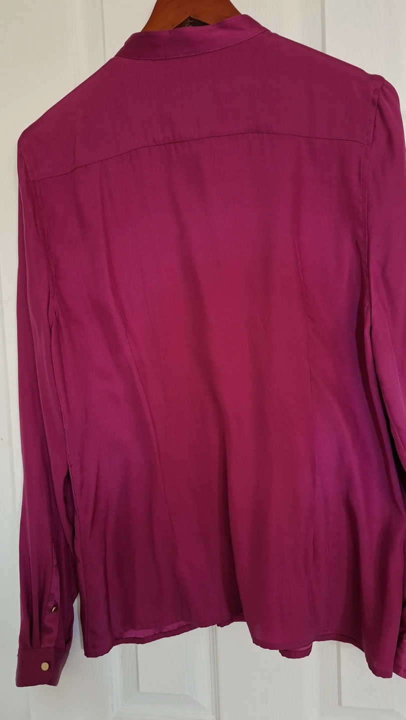 New Jessica Pink Button-Up Blouse Size 14 - photo 4