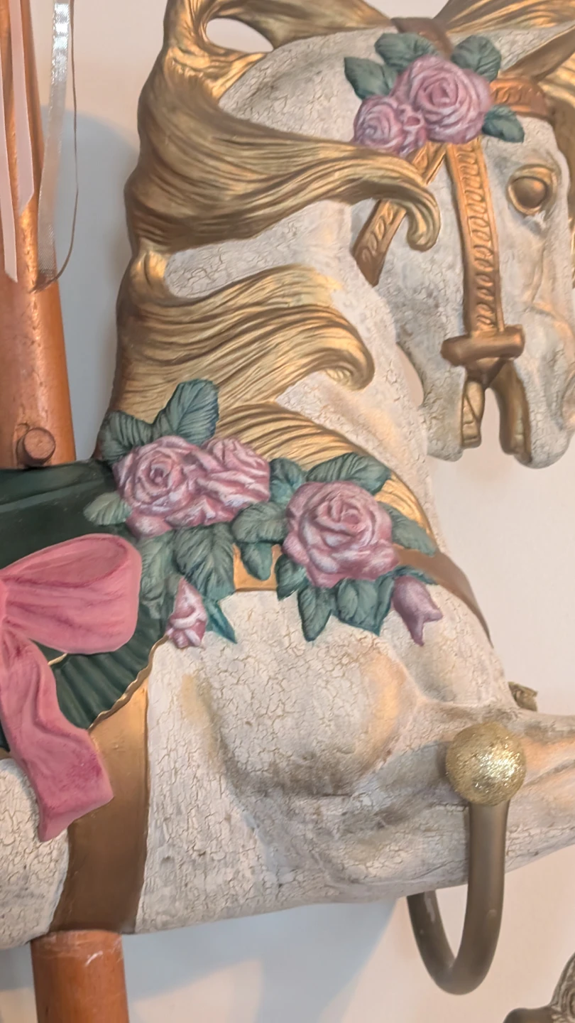 Carousel Horse Wall Decor with Roses - photo 4