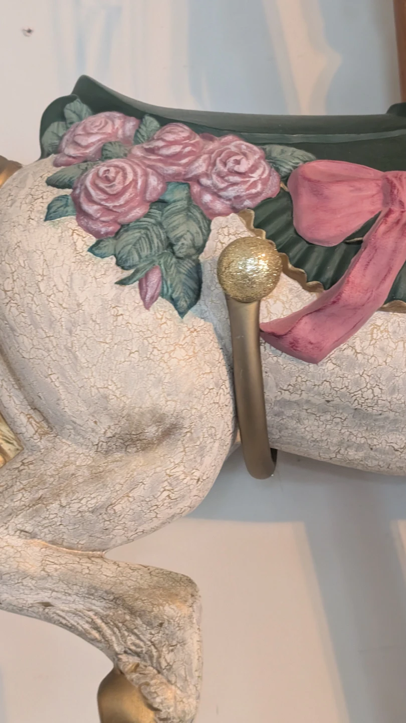 Carousel Horse Wall Decor with Roses - photo 5