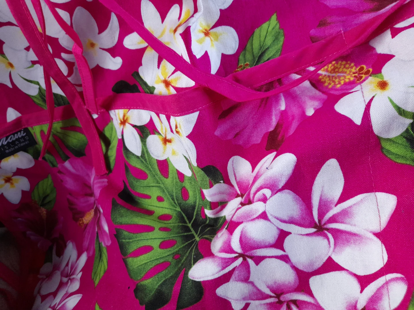 Maui Island Cotton Apron - Pink Floral - photo 3