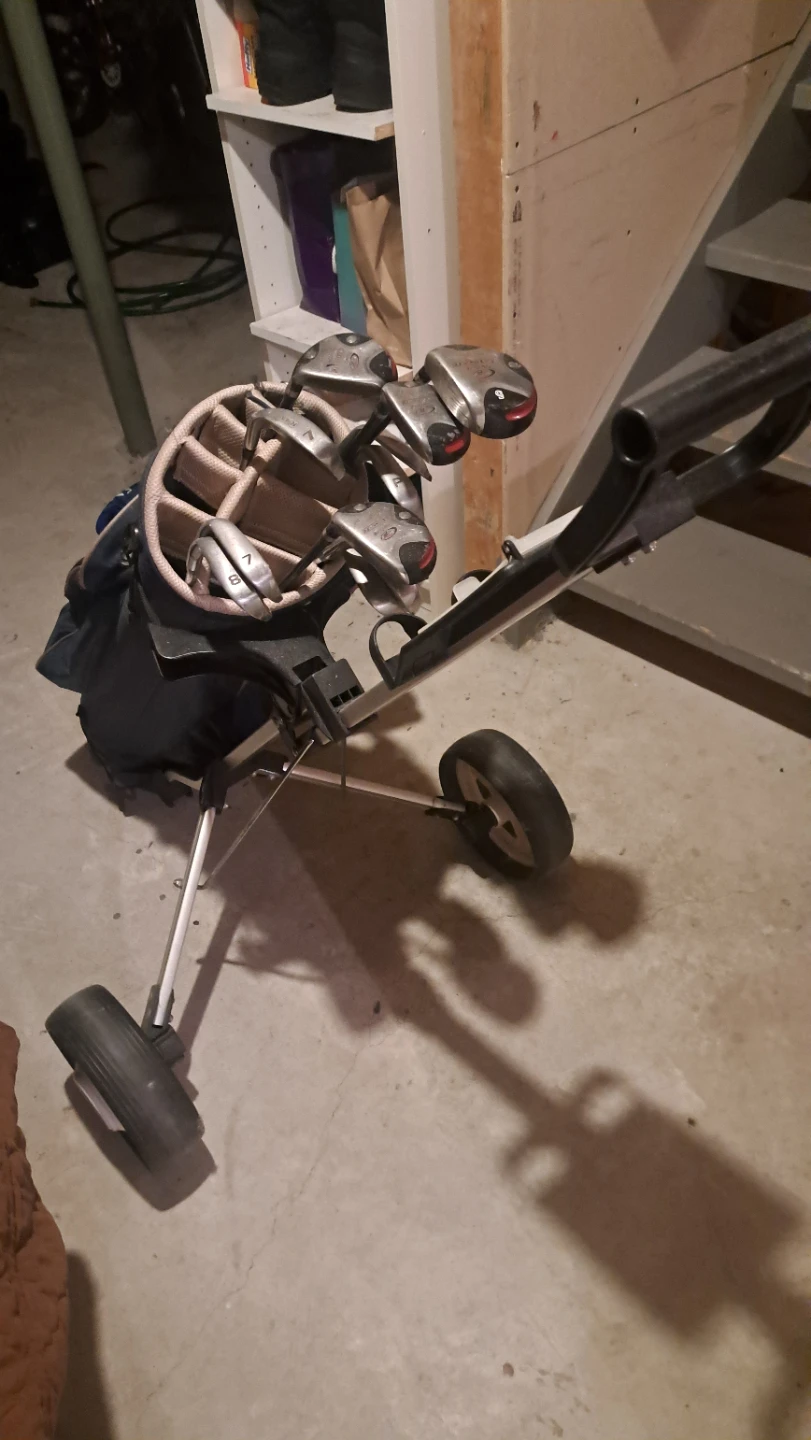 Golf Club Set with Golf Bag and Cart