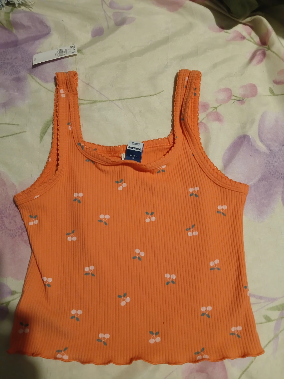 Old Navy pink Cherry Print Ribbed Tank Top - photo 3