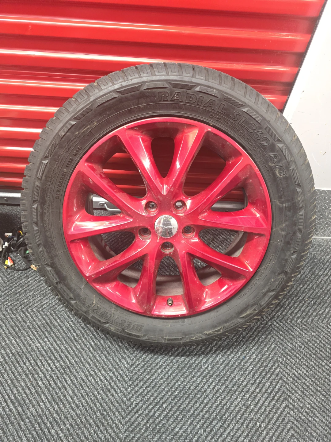 275/55R20 M+S Tires with Red Rims - photo 4