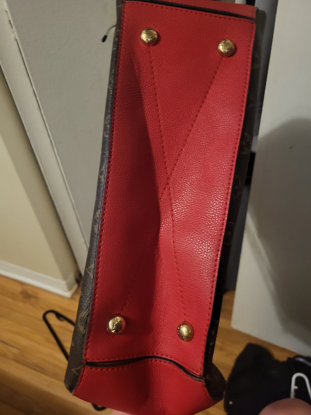 Louis Vuitton Monogram Canvas & Red Leather Shoulder Bag - photo 5
