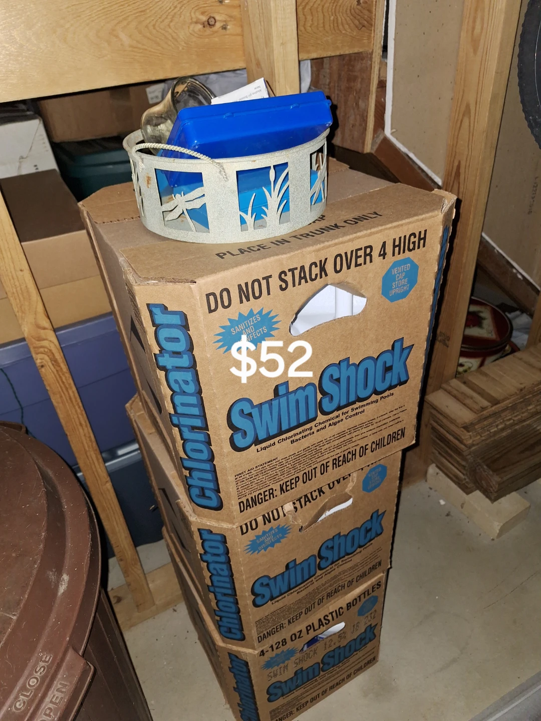 Chlorinator Swim Shock Liquid Sanitizer (4-One Gallon Jugs/Box)