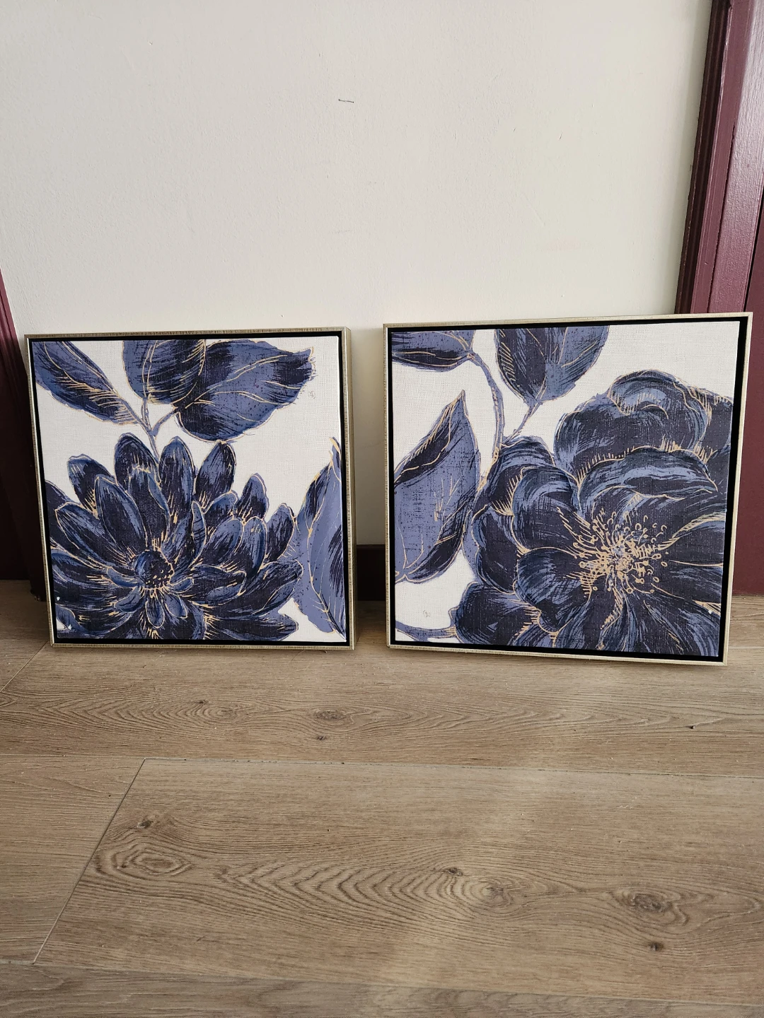 Set of 2 Floral Canvas Wall Art Prints