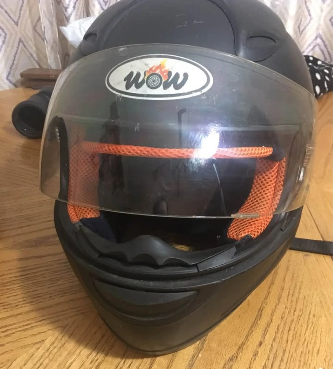 WOW Motorcycle Helmet - Black - photo 3