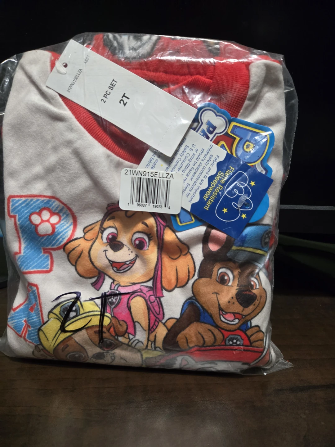 Paw Patrol 2T Pajama Set