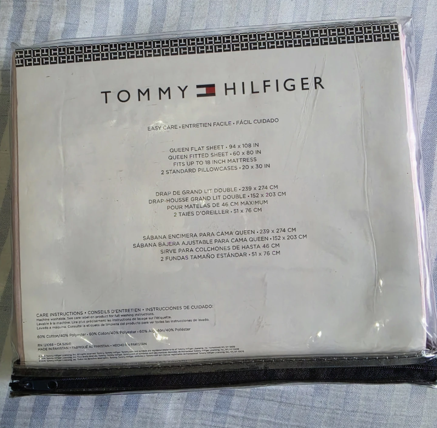 Tommy Hilfiger Queen Sheet Set Pink Stripes(NWT) - photo 2
