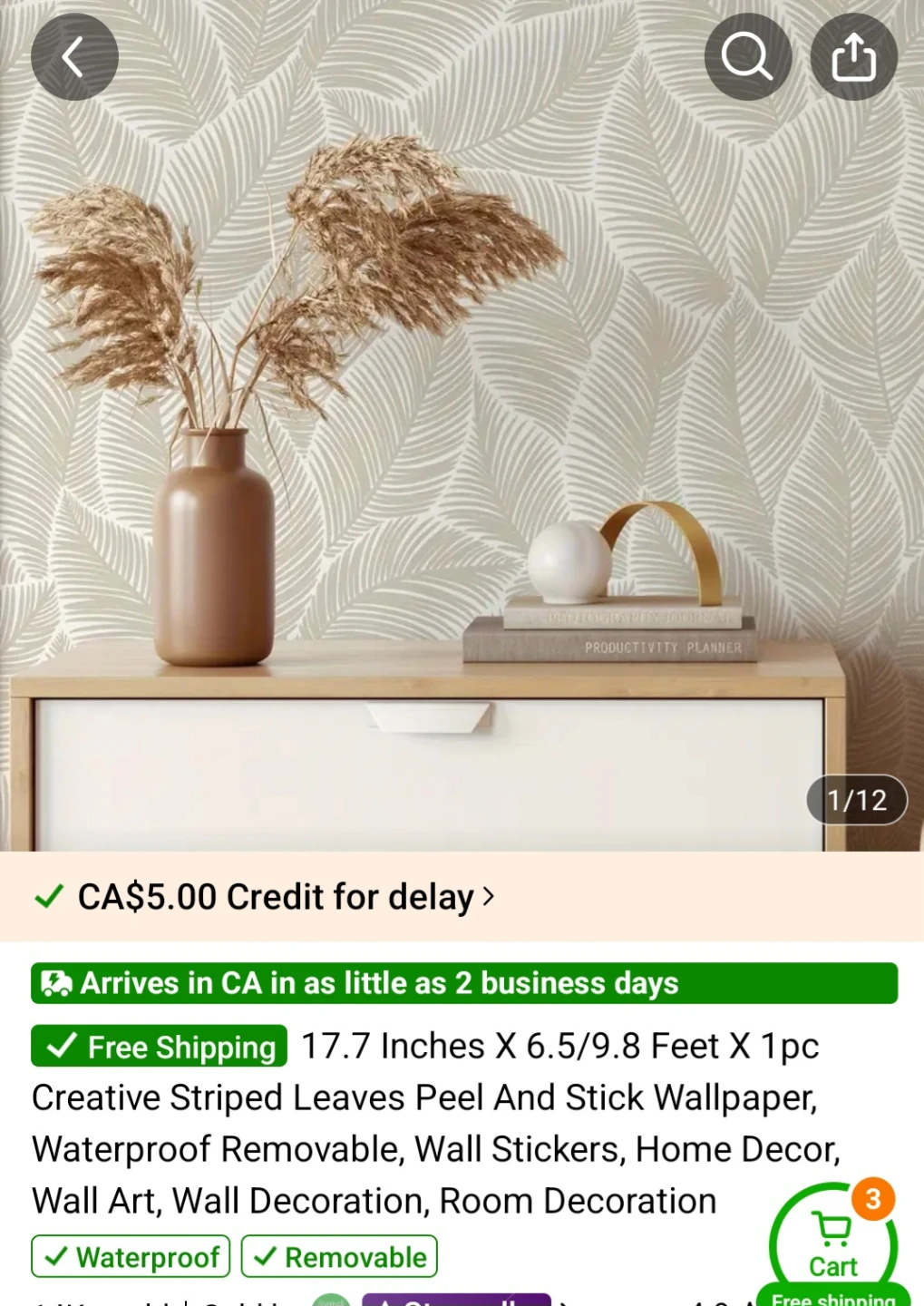 3 Rolls Peel and Stick Wallpaper - photo 3