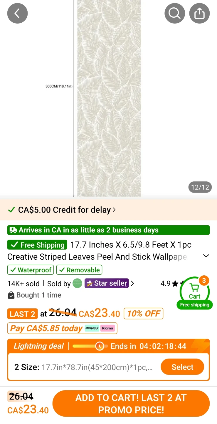 3 Rolls Peel and Stick Wallpaper - photo 4