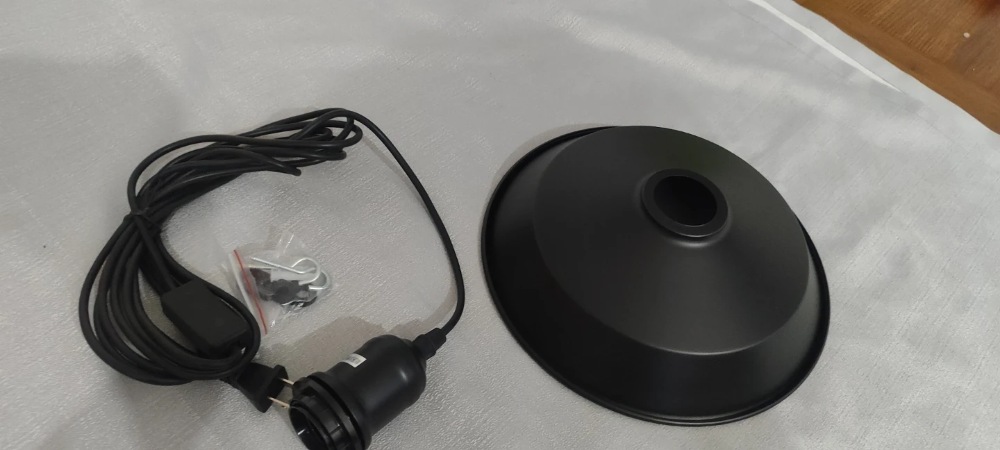 Black Pendant Light Fixture with Switch