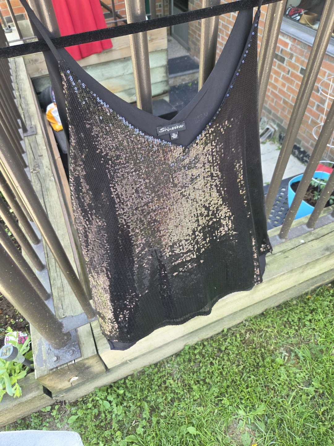 Shinekar Black Sequin Camisole