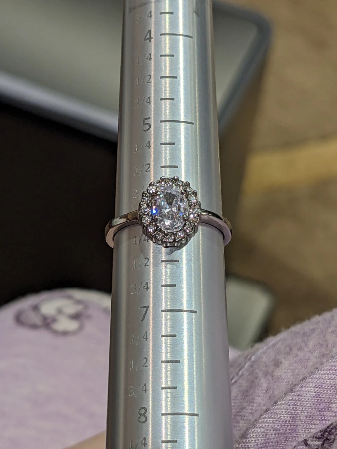 Size 6 Oval Halo Ring