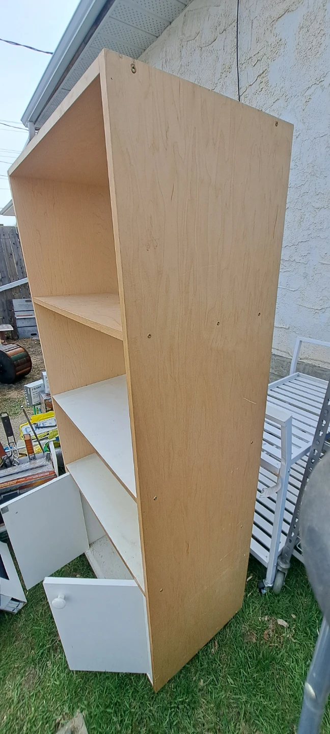 Wooden Bookshelf with Cabinet - photo 3