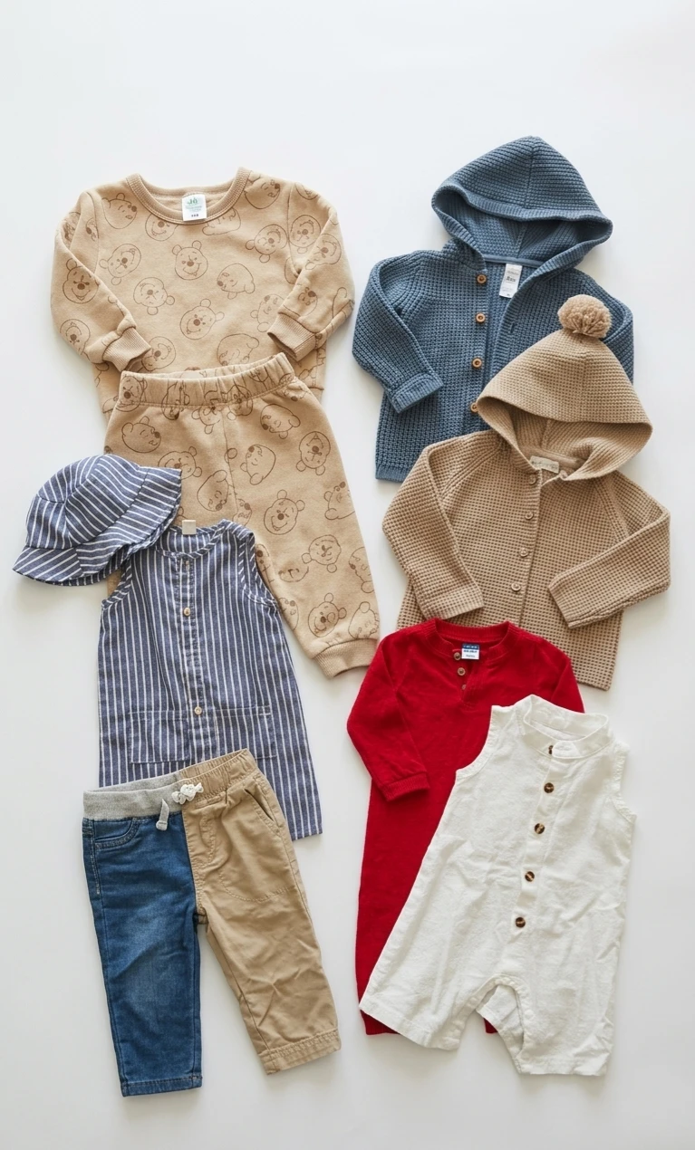 Baby Clothes Bundle - Winnie the Pooh & Striped Set