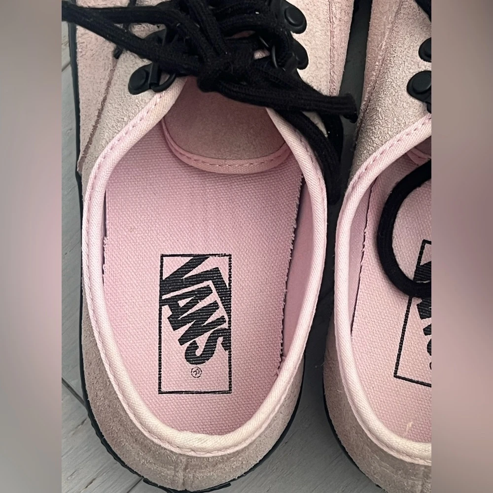 Vans Suede Blush Pink and Black Platform Sneakers - photo 2