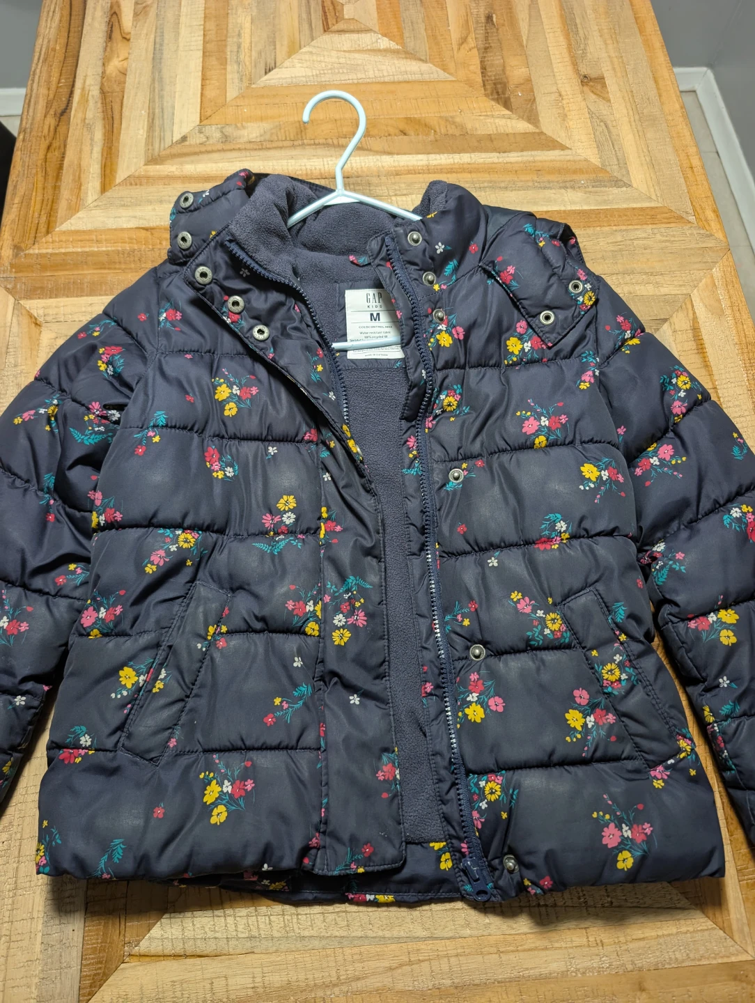 Gap Kids Floral Puffer Jacket - Size M