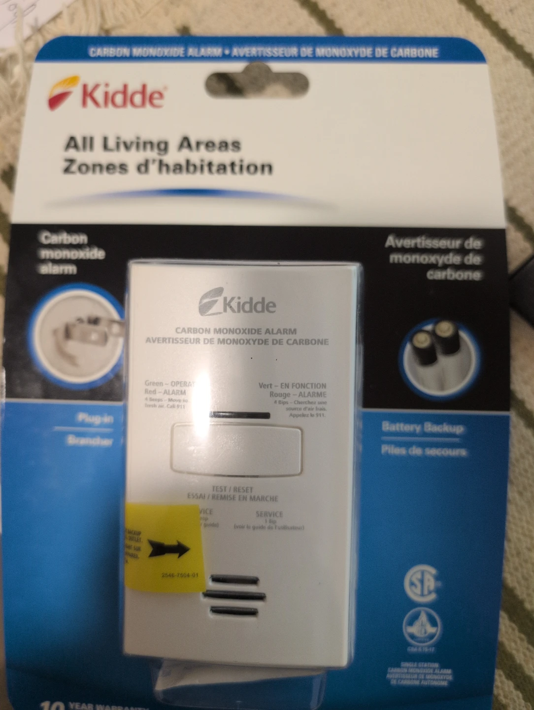 Kidde Carbon Monoxide Alarm
