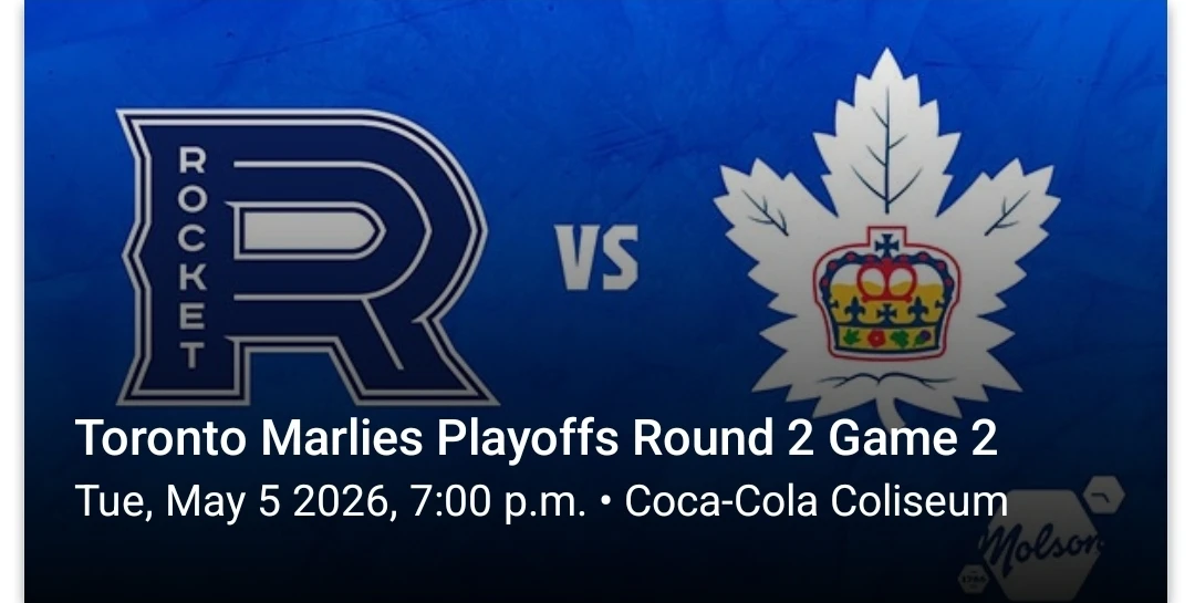 Toronto Marlies Playoffs Round 2 Game 2 Ticket