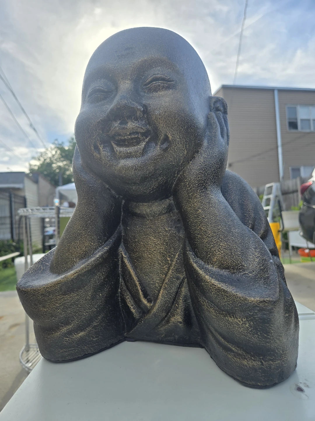 Laughing Buddha Statue Sculpture - photo 3