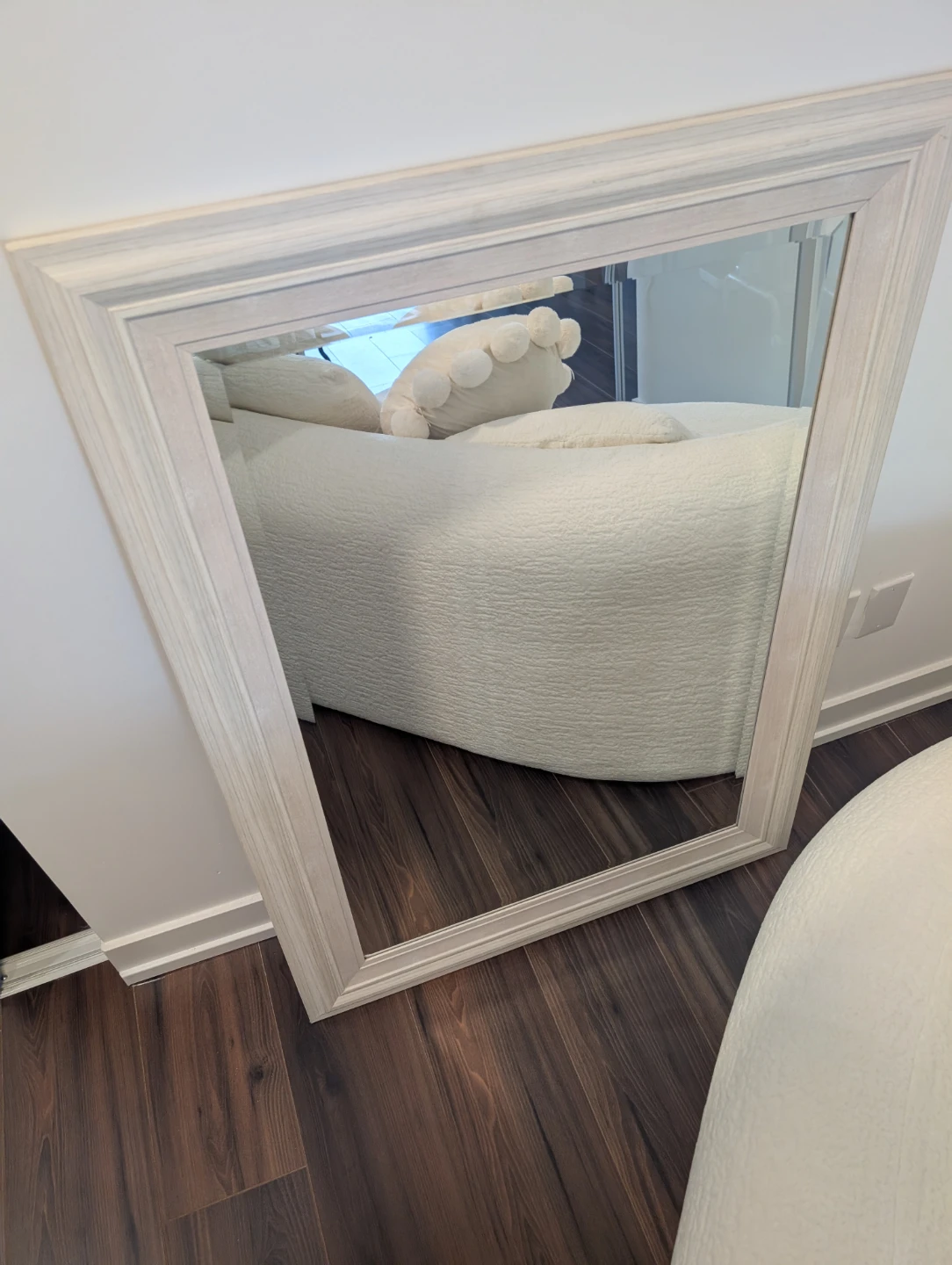 Distressed Wood Framed Mirror
