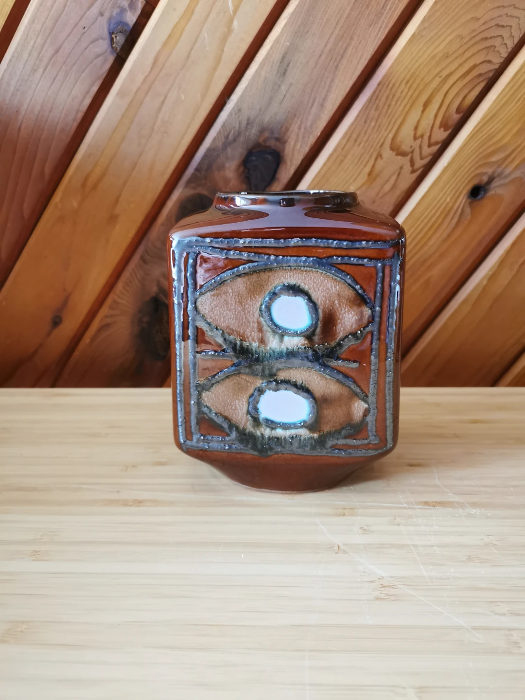 Vintage East Germany Art Pottery Vase MCM