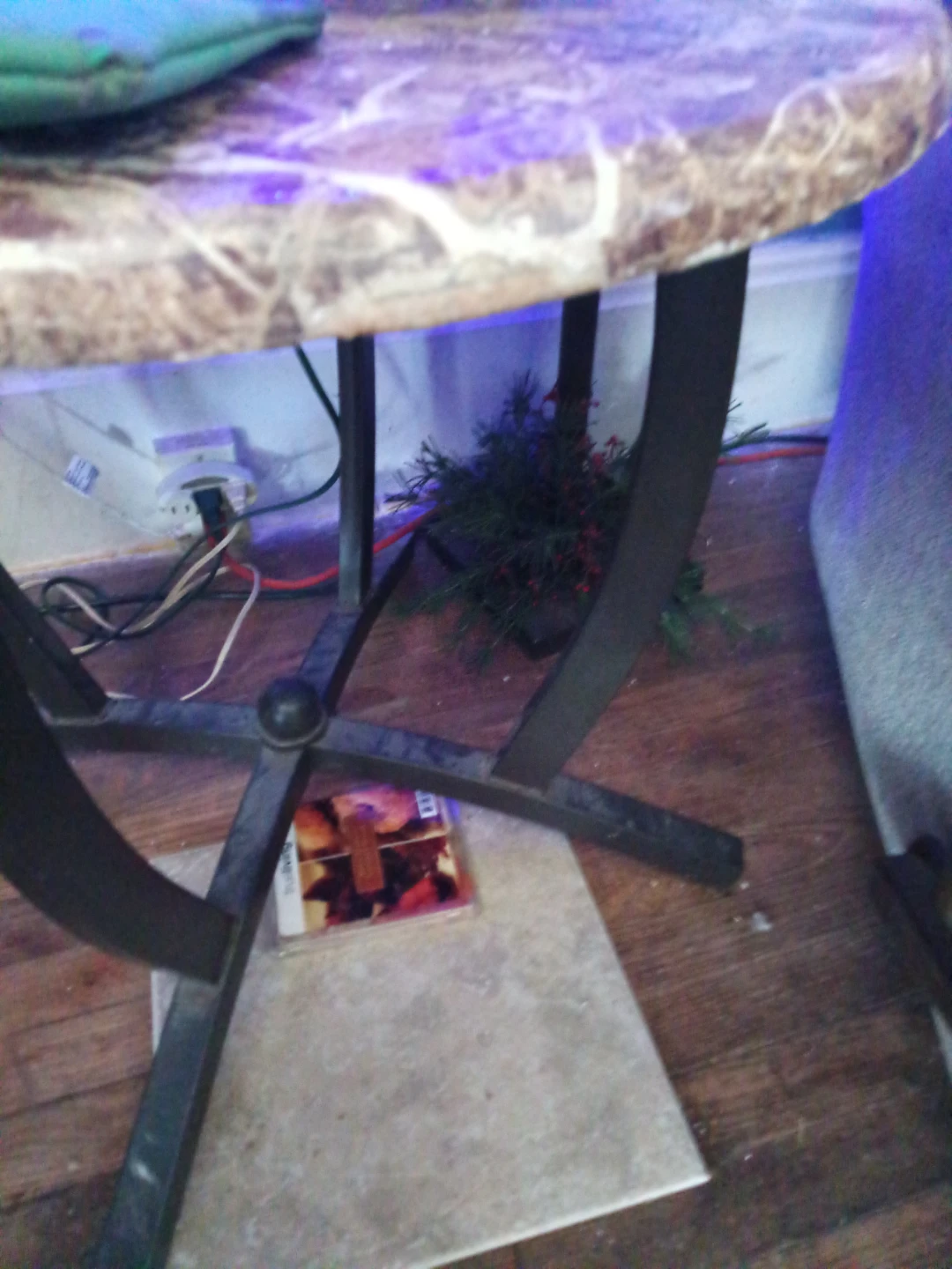 Round Marble Top Side Table