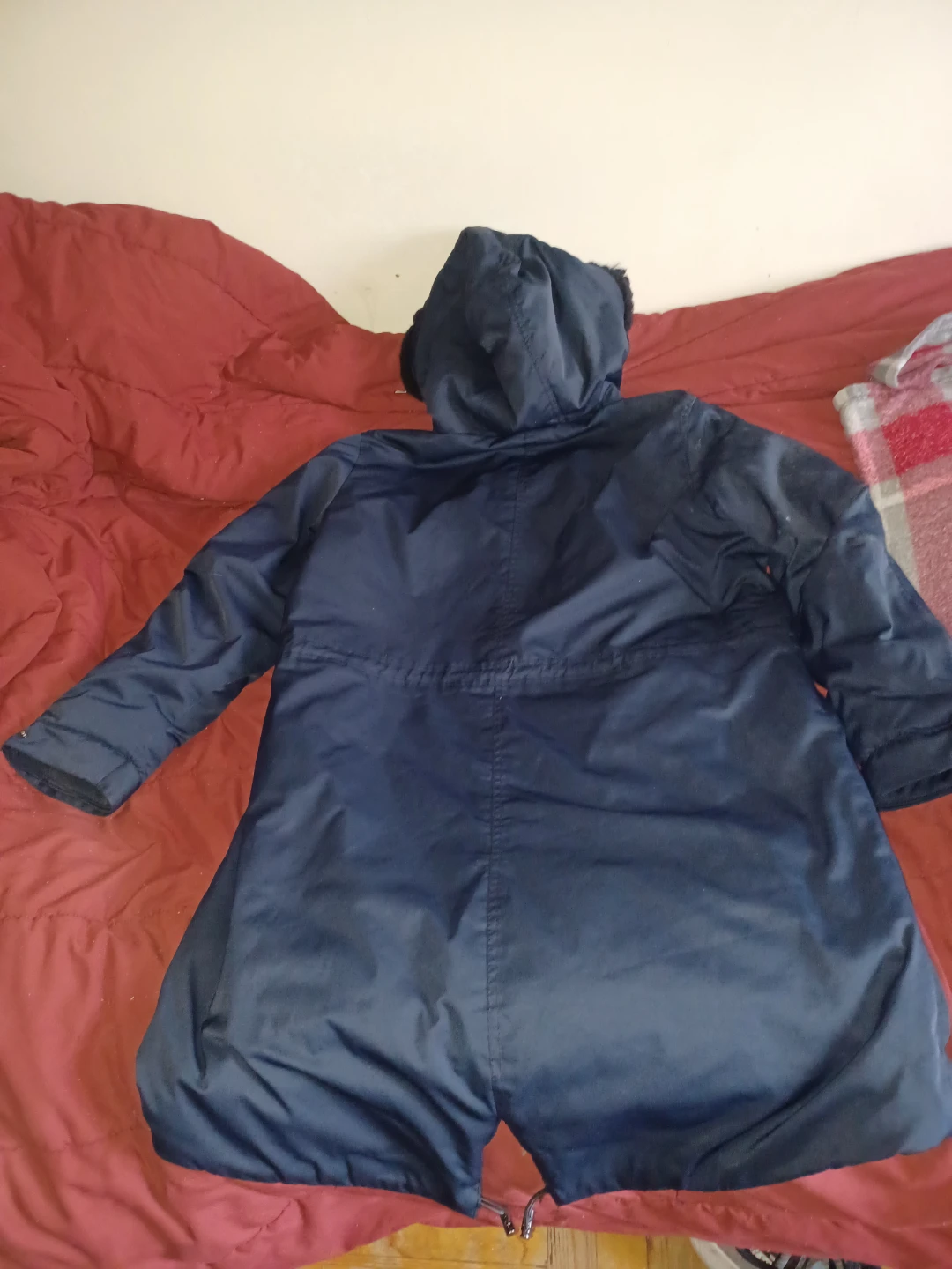 H&M Navy Blue Parka Jacket Size 16 - photo 3