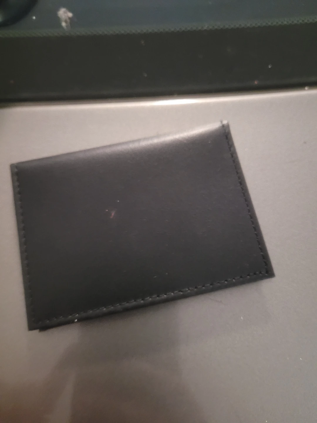 Black Faux Leather Bi-Fold Card Holder - photo 2