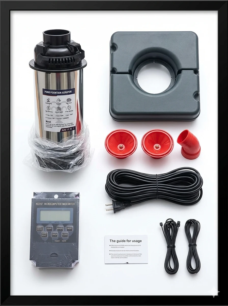 Floating Pond Fountain Aerator 15,000 GPH 1HP