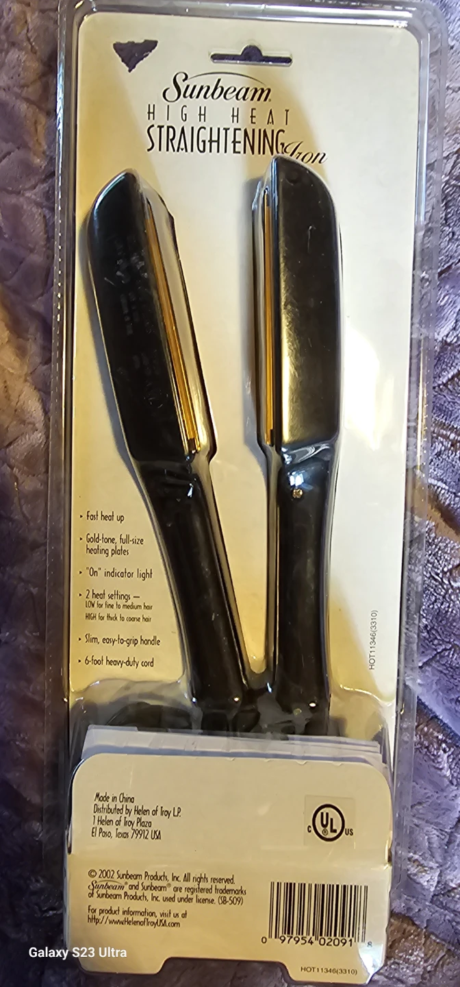 Sunbeam High Heat Straightening Iron - photo 2