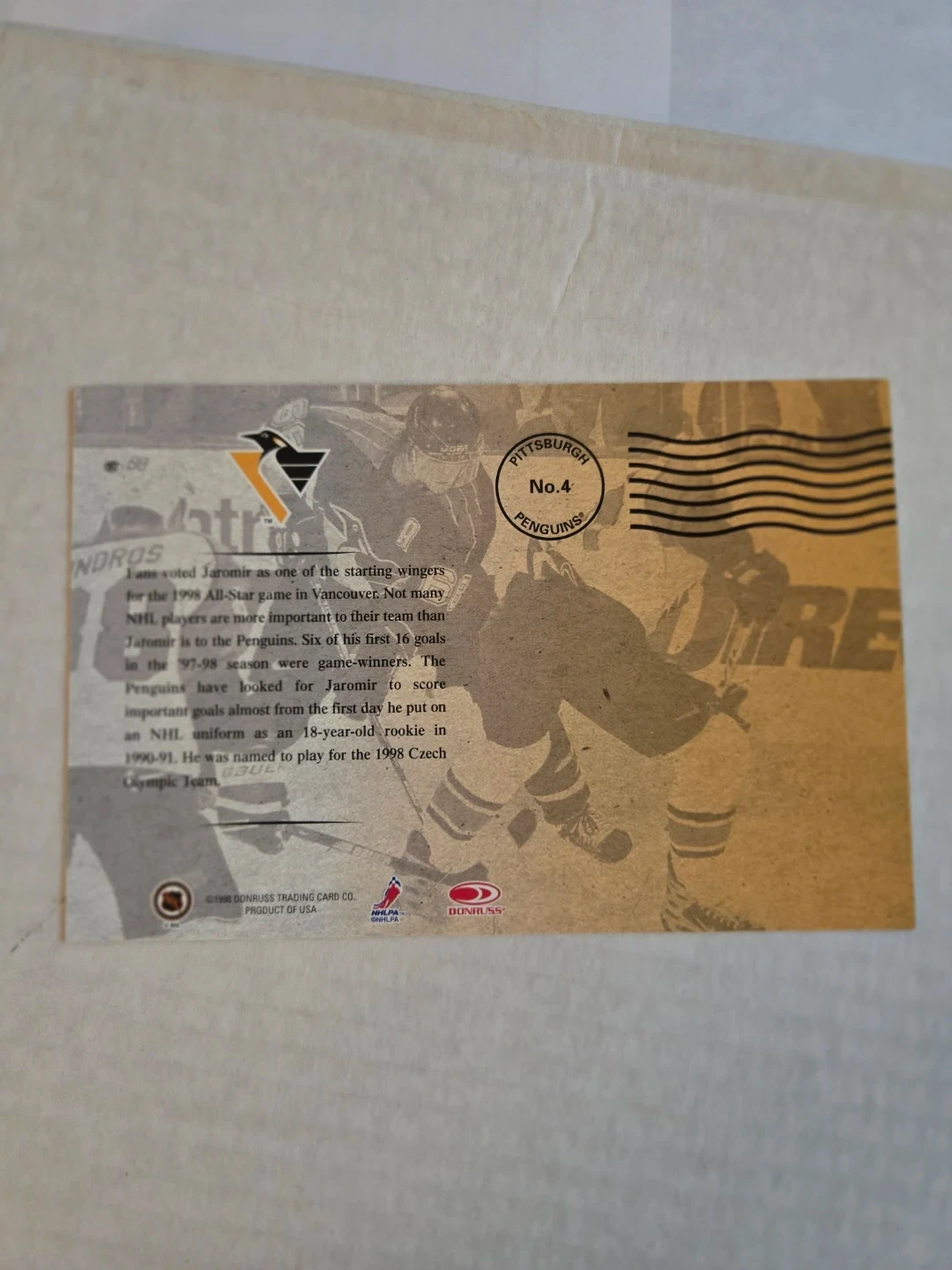 Jaromir Jagr Pittsburgh Penguins Hockey Card - photo 2