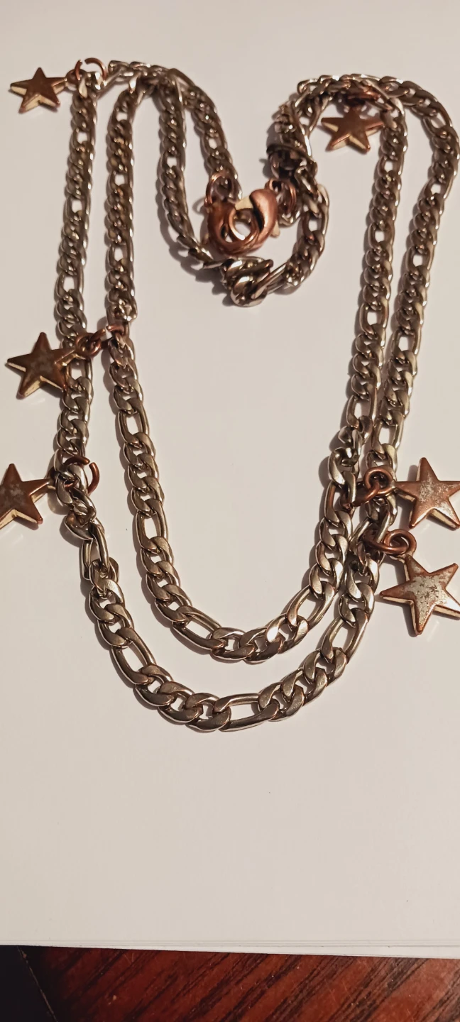Long Chain Necklace with Stars 🌟 Charms - photo 3