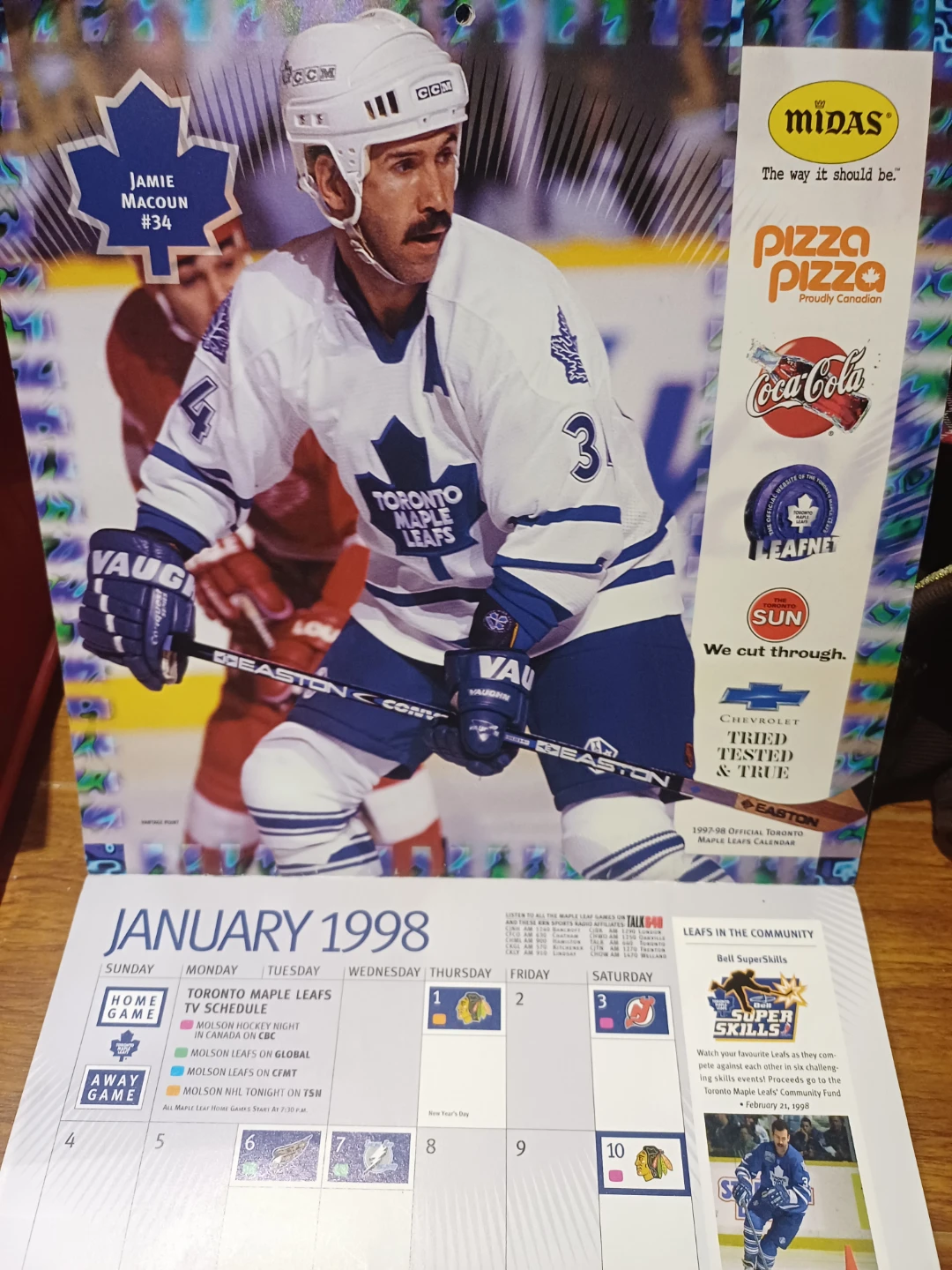 FREE 1997-1998 Toronto Maple Leafs Calendar, use PHOTOS - photo 5