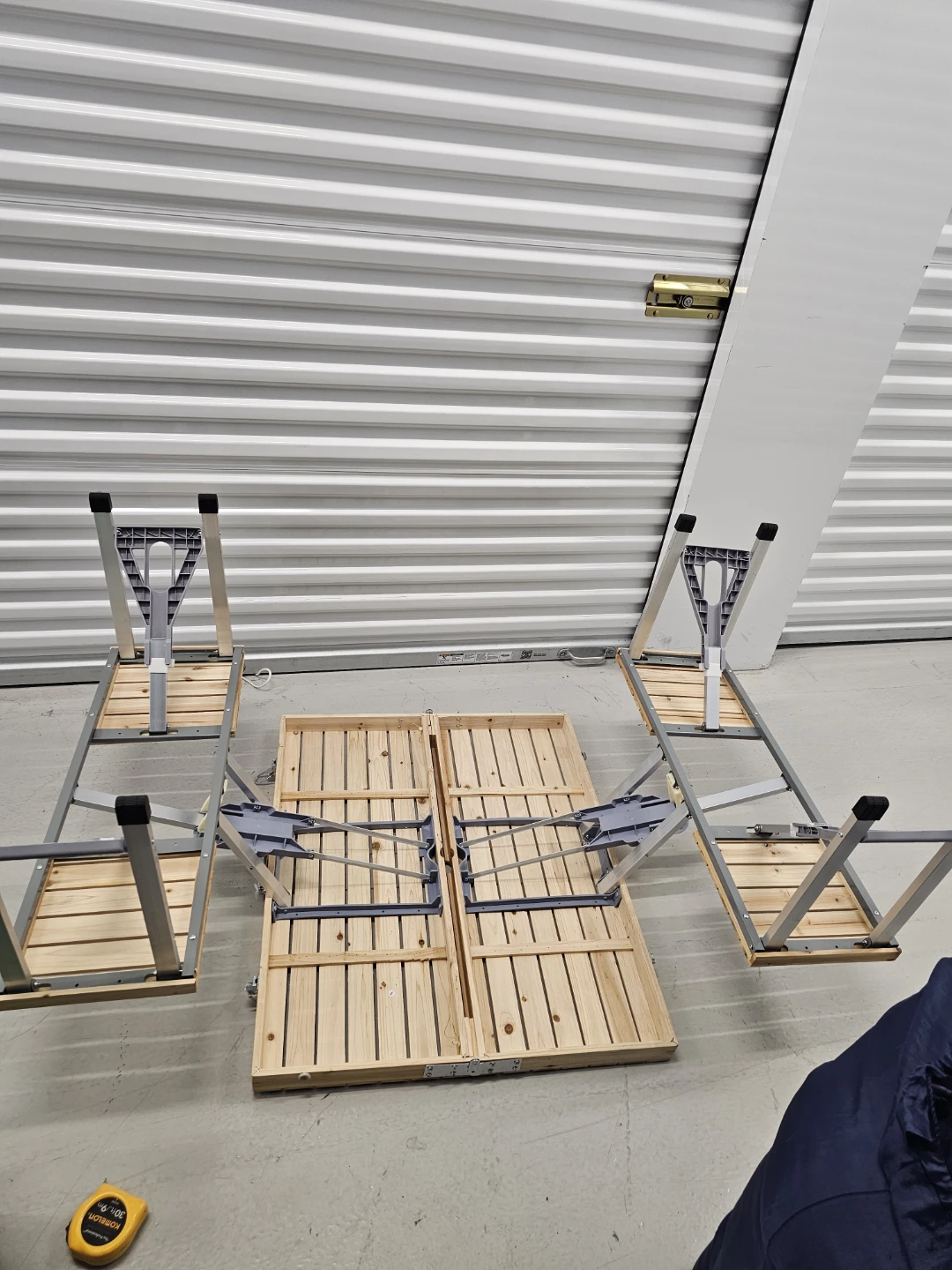 Portable Wooden Picnic Table with Benches - photo 5