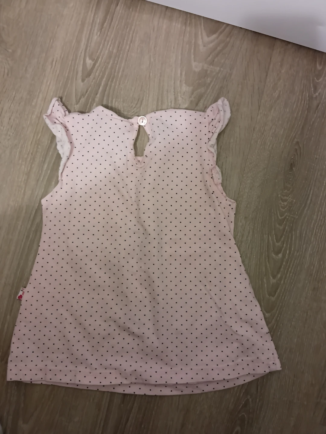 Baby Girl's Pink Polka Dot Top with Cat and Nautical Graphics - photo 2