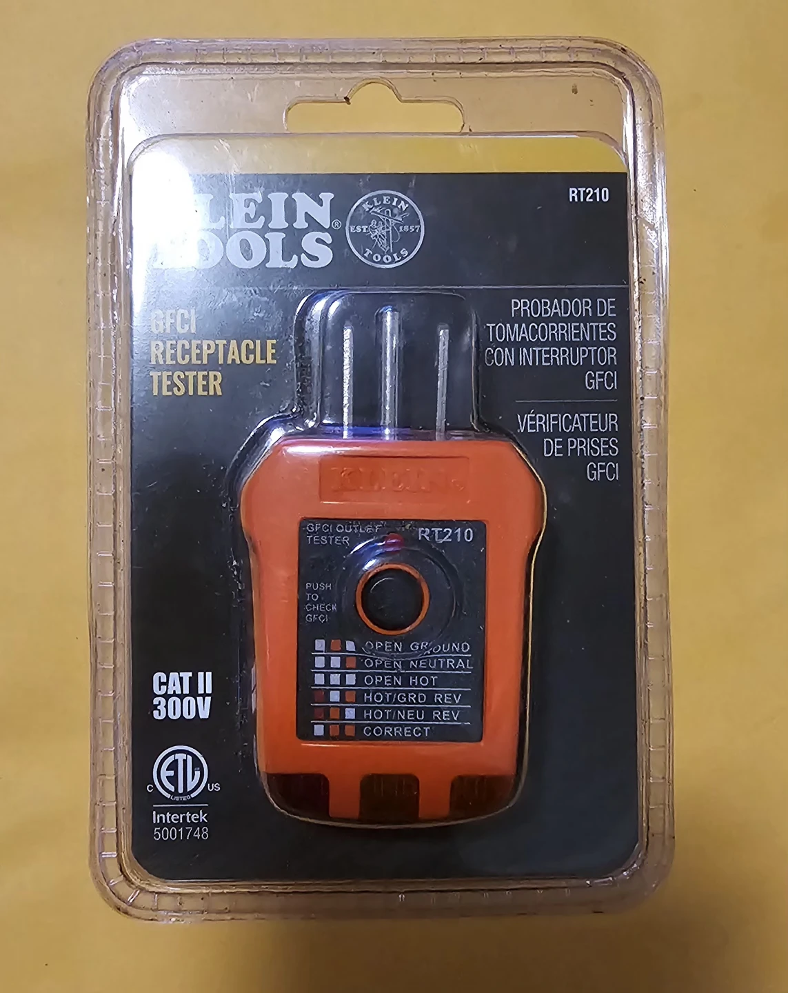 Klein Tools RT210 GFCI Receptacle Tester