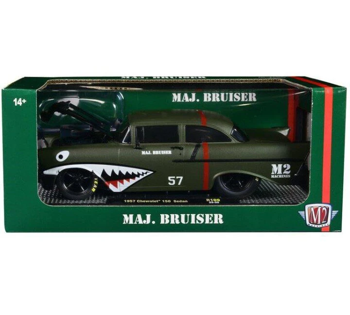 1957 Chevrolet 150 Sedan "Major Bruiser" Diecast Car (Brand New)