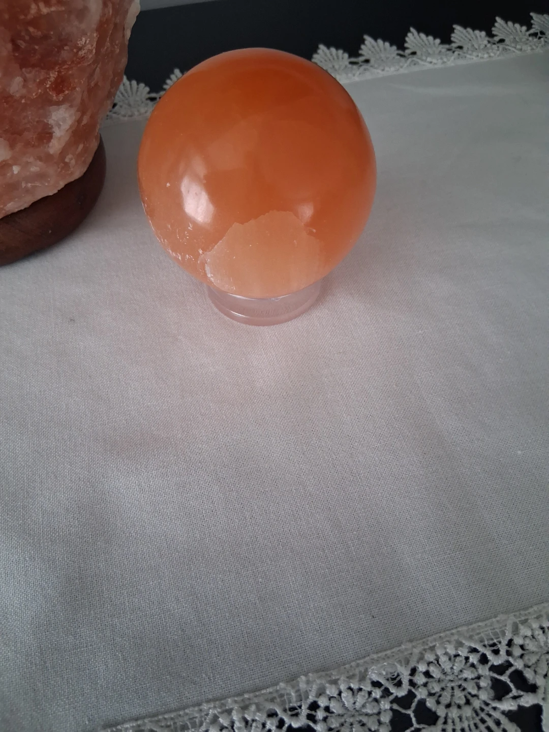 Orange  selenite Crystal Sphere - photo 2