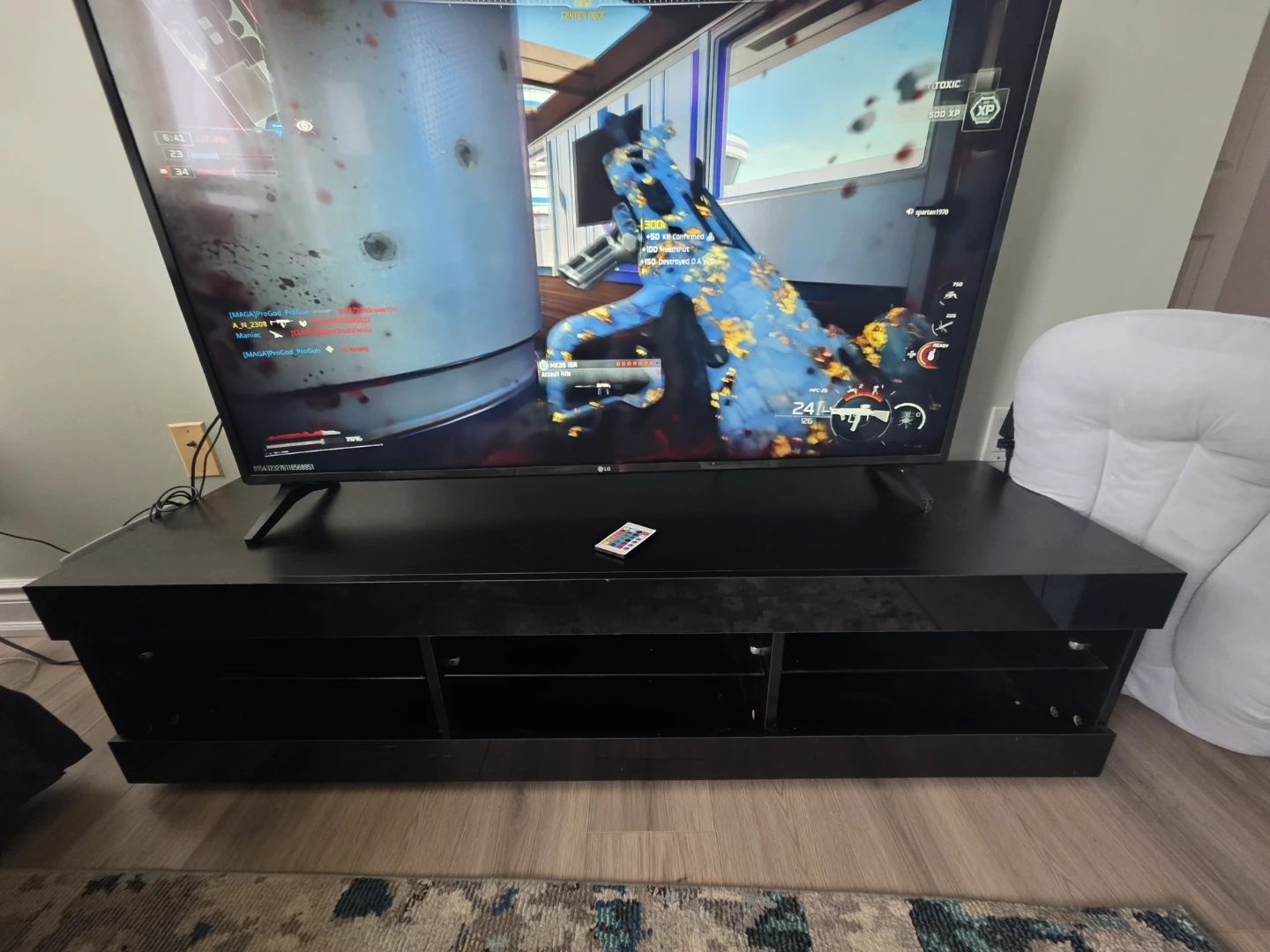 LED Black TV Stand without TV