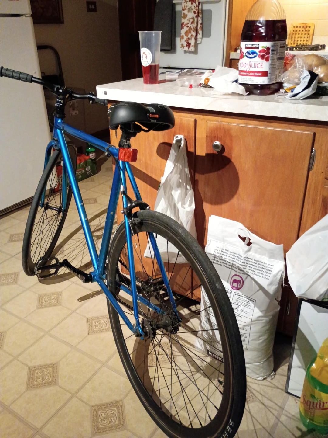Blue fixie bicycle - photo 2