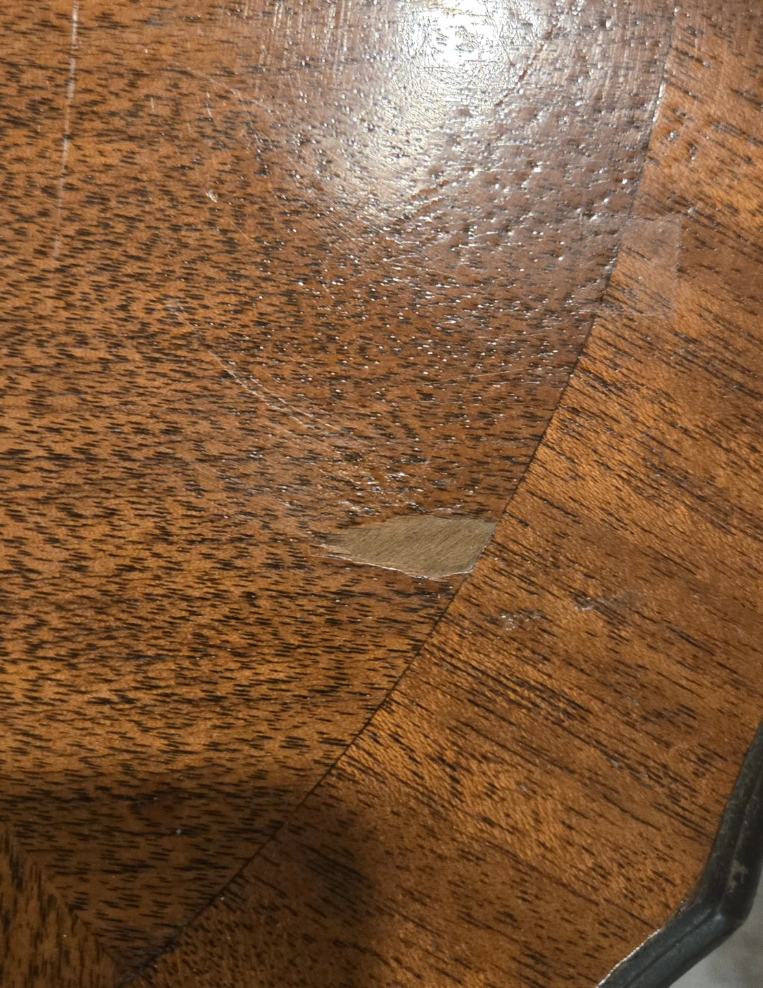 Vintage Wood Accent Side Table with Inlay Top - photo 5