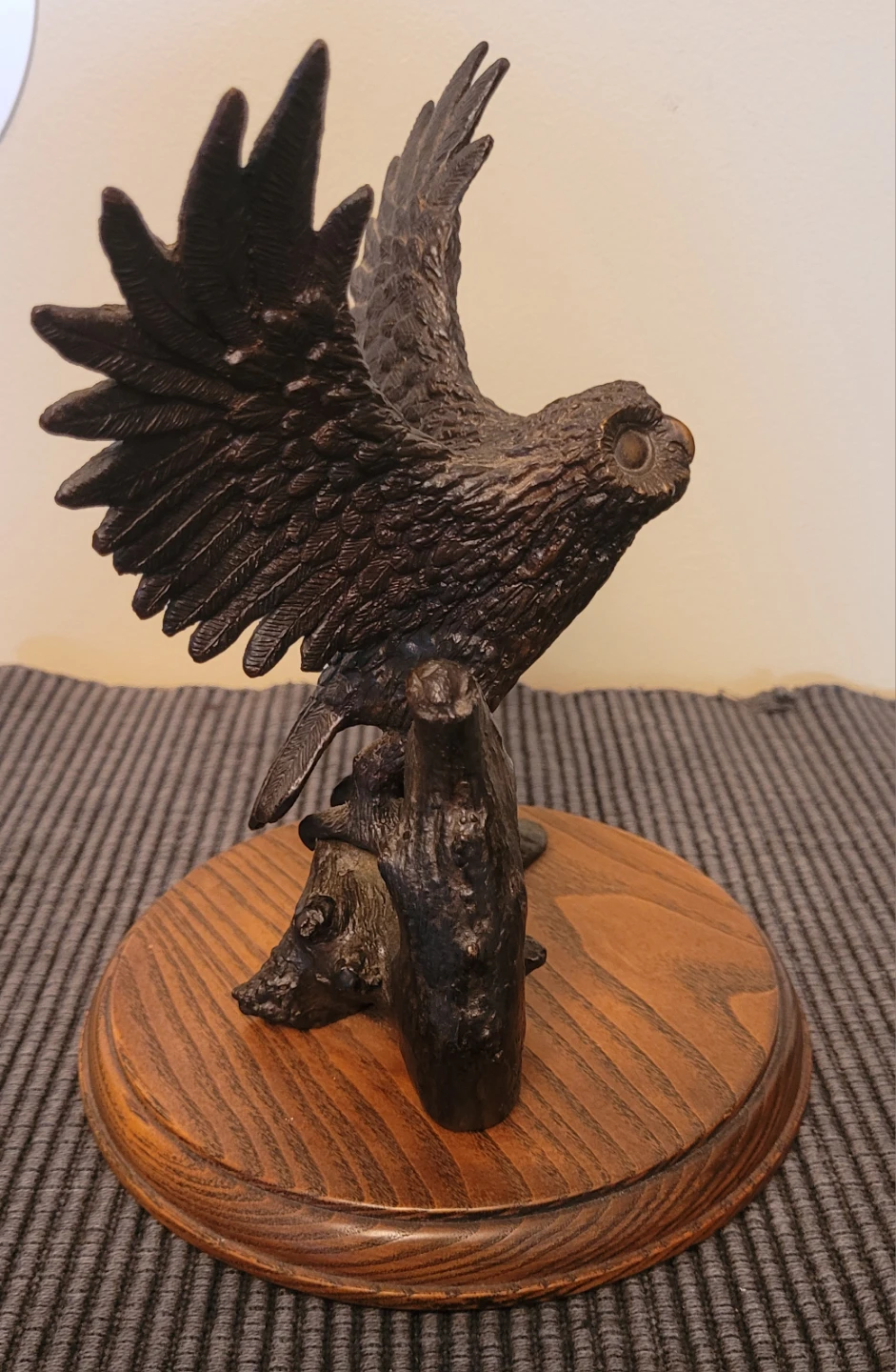 Bronze Owl Sculpture David Glazier 1991 - photo 4