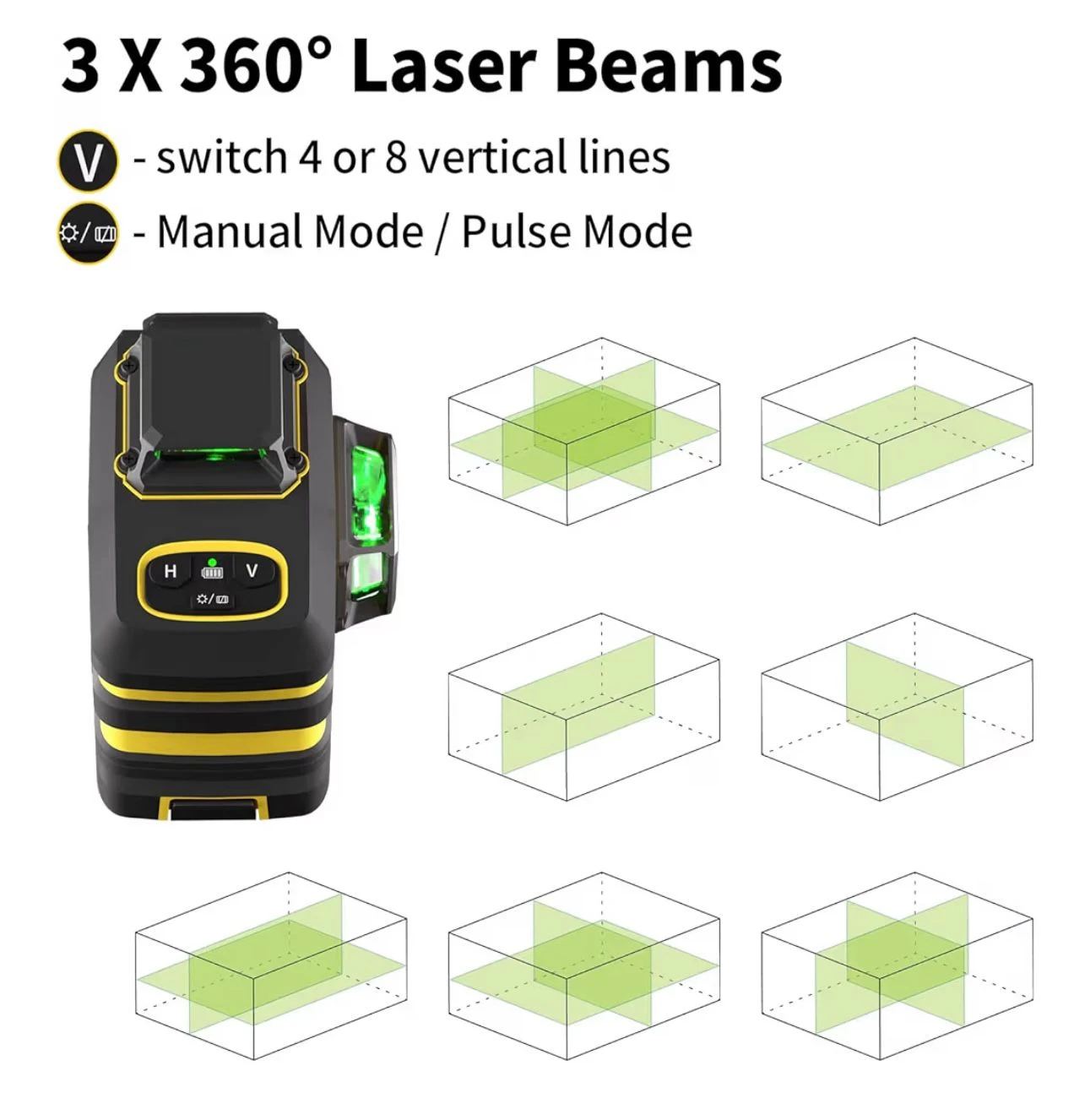 iKOWUK 3.7V 5200mAh Rechargeable Laser Level with Remote - photo 5