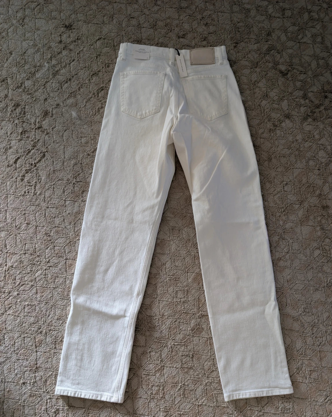 Banana Republic White High Rise Straight Jeans Size 27 - photo 2