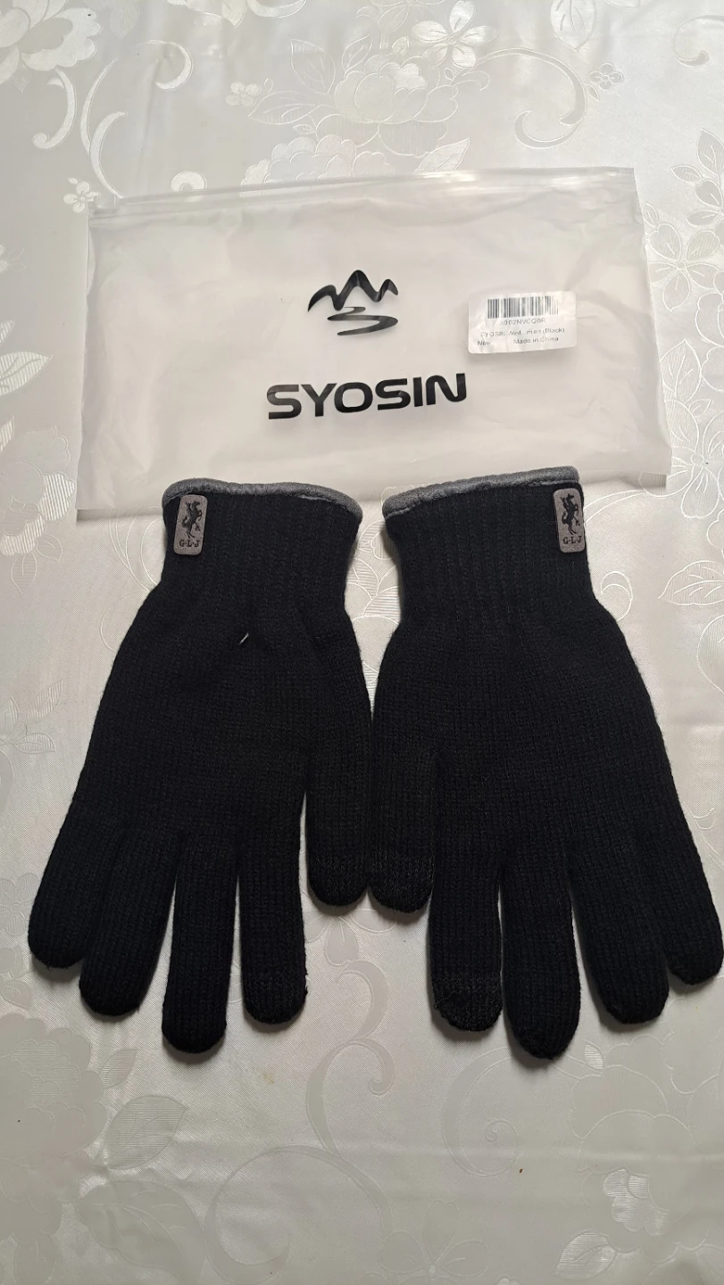 SYOSIN Black Winter Gloves - Men's Medium