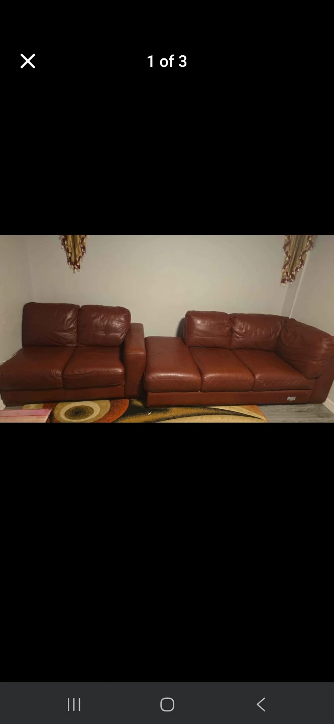 Brown Leather Sectional Sofa